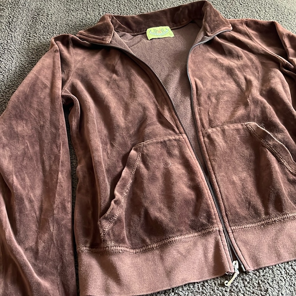 Y2K juicy couture, brown velour jacket